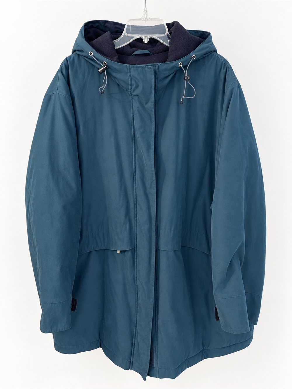 Women’s 3X Teal Fleece-Lined Hooded Insulated Parka Elisabeth by Liz Claiborne